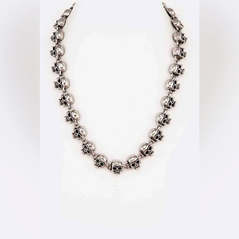Heavy Weight Stainless Steel Skull Necklace
